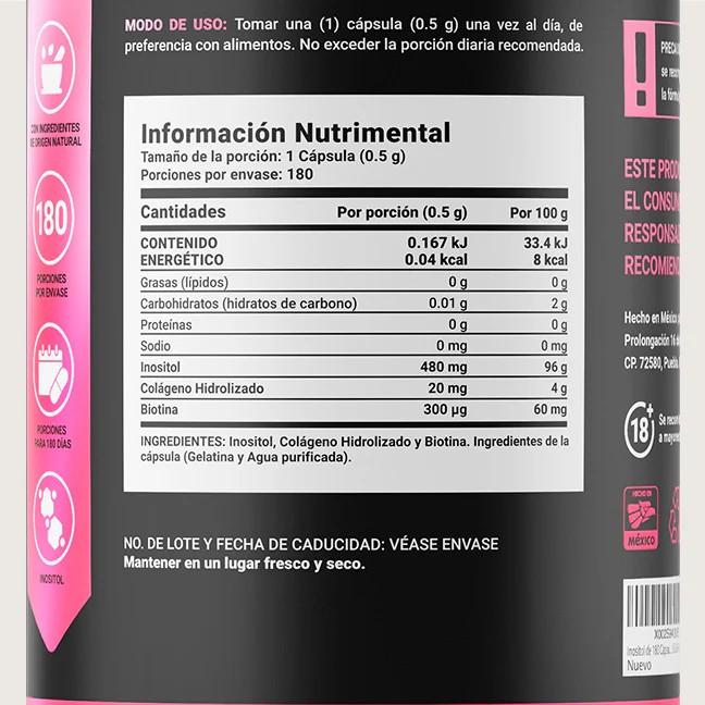 BLIFE INOSITOL PURO 90 CÁPSULA 500 MG