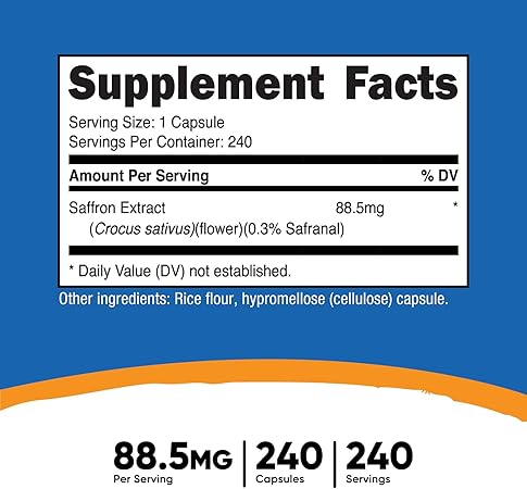NUTRICOST SAFFRON 240 CAPS