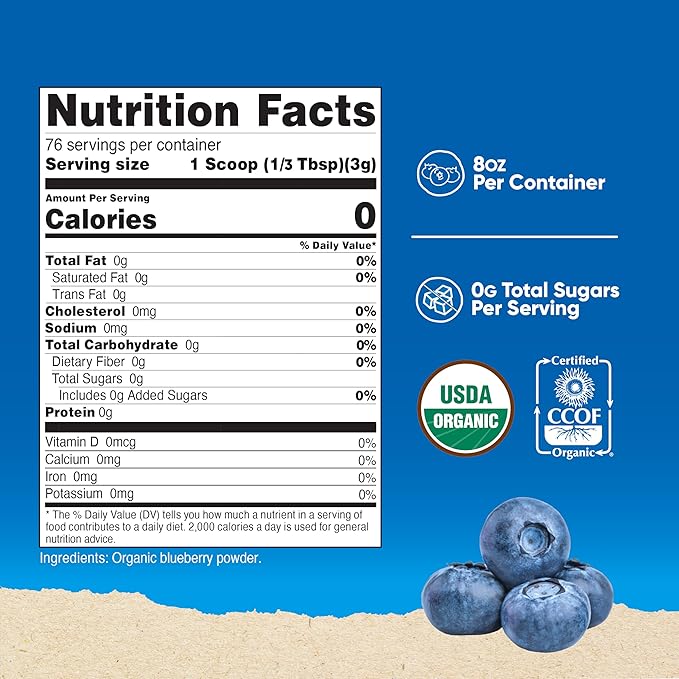 NUTRICOST ORGANIC BLUEBERRY 227 G
