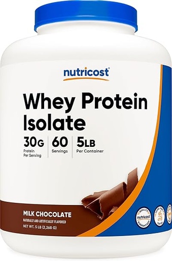 NUTRICOST WHEY PROTEIN ISOLATE 5 LBS 60 SERV